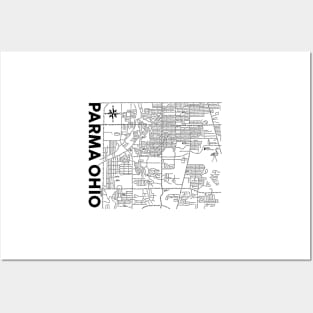 Parma Ohio Map Posters and Art